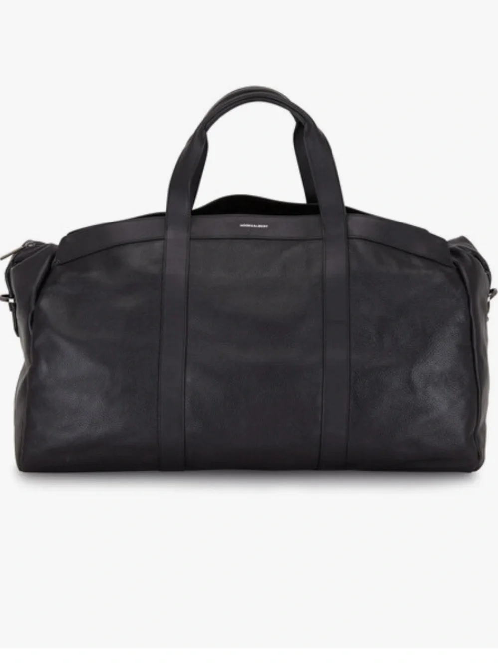 Hook & Albert Black Genuine Leather Weekender Duffel Bag. GUC.